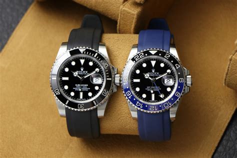 rolex nato submariner grey|Rolex Submariner rubber strap.